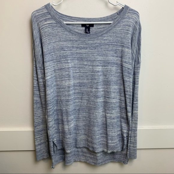 Gap Heathered Blue Crew Neck Sweater - Picture 1 of 6